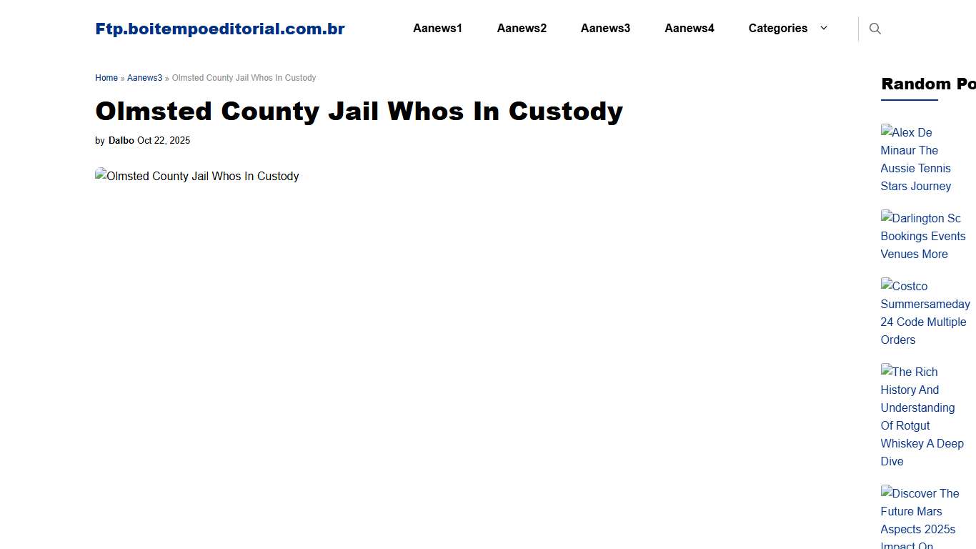 Olmsted County Jail Whos In Custody